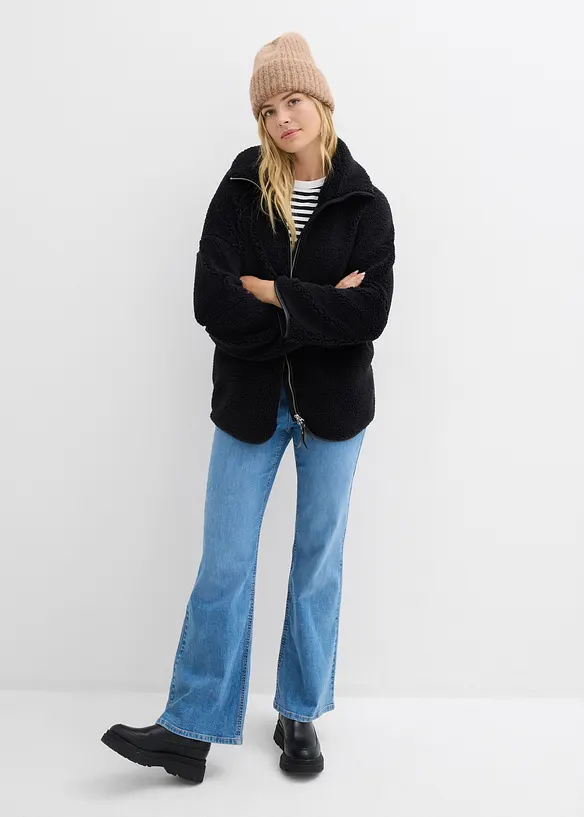 Veste oversize en polaire peluche, bonprix