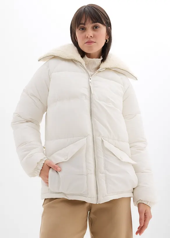 Doudoune avec col à doublure peluche, bonprix