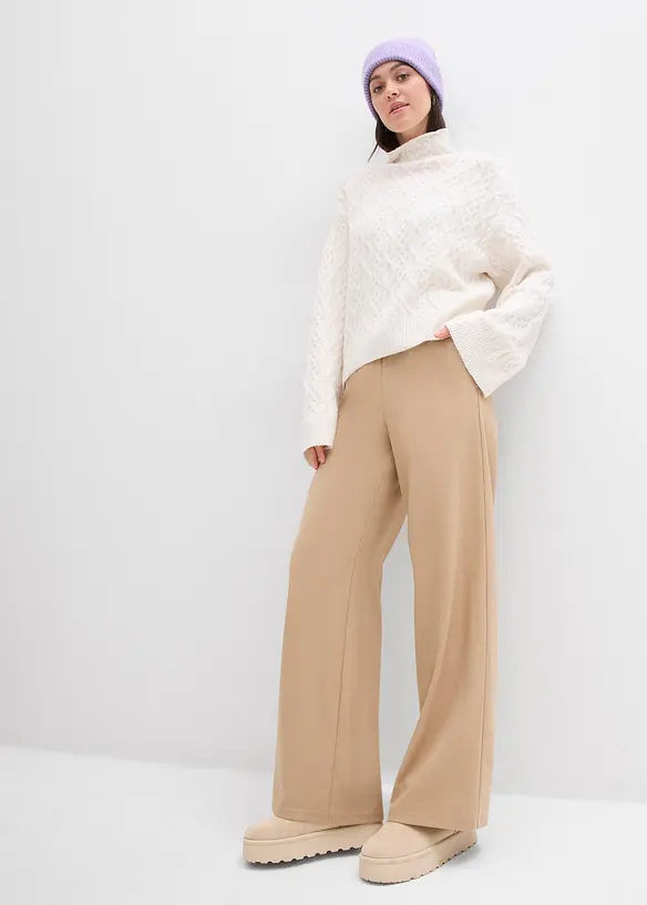 Pull en maille torsadée, bonprix