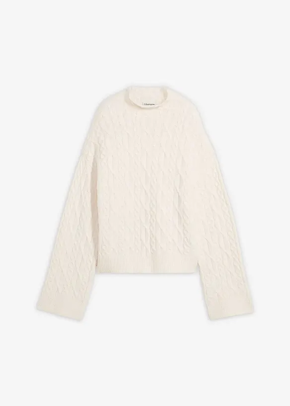 Pull en maille torsadée, bonprix