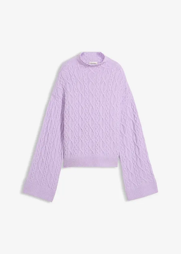 Pull en maille torsadée, bonprix