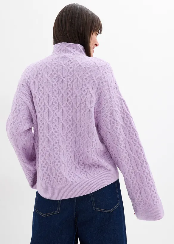 Pull en maille torsadée, bonprix