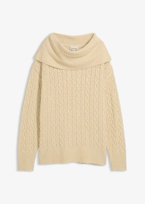 Pull &agrave; motif torsad&eacute;, bonprix