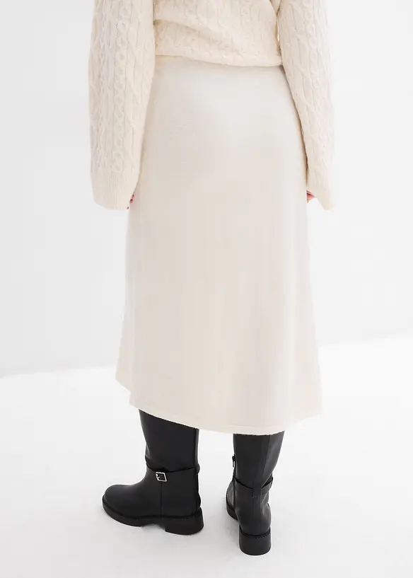 Jupe midi en maille douce, bonprix