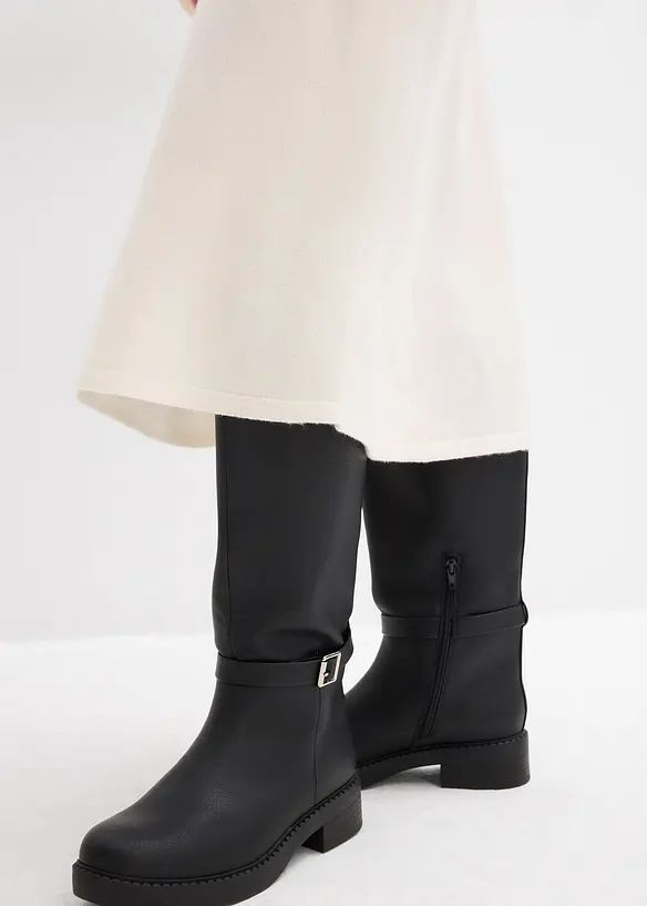 Jupe midi en maille douce, bonprix