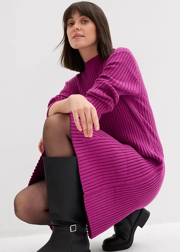 Robe courte en maille douce, bonprix