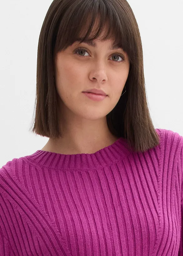 Robe courte en maille douce, bonprix