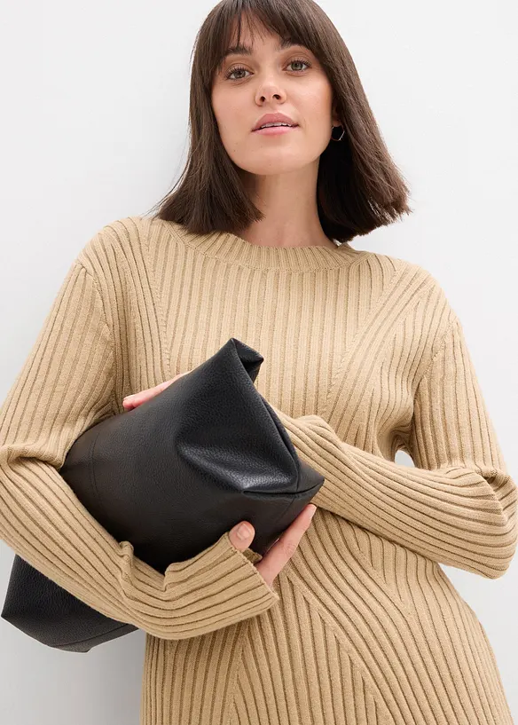 Robe courte en maille douce, bonprix