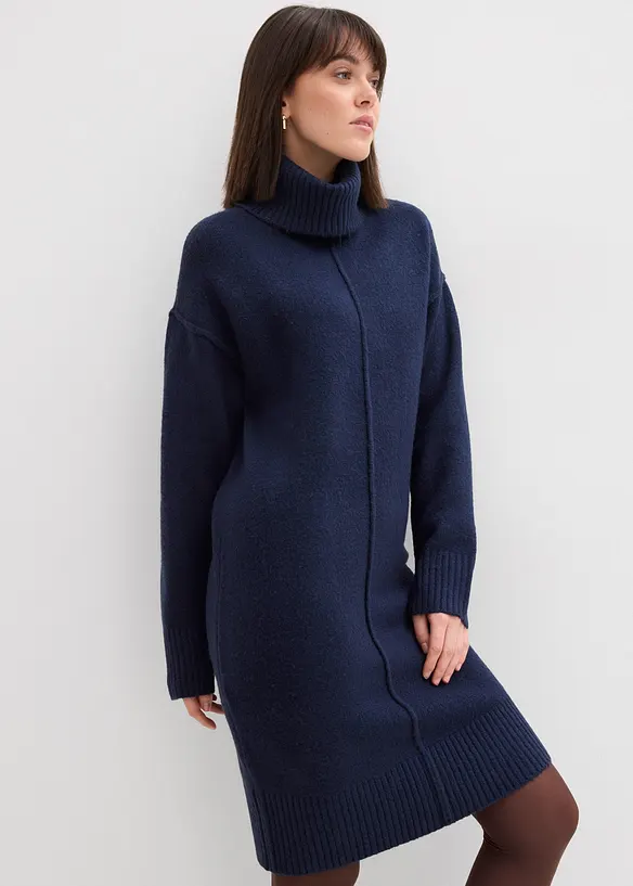 Robe en maille avec couture décorative, bonprix