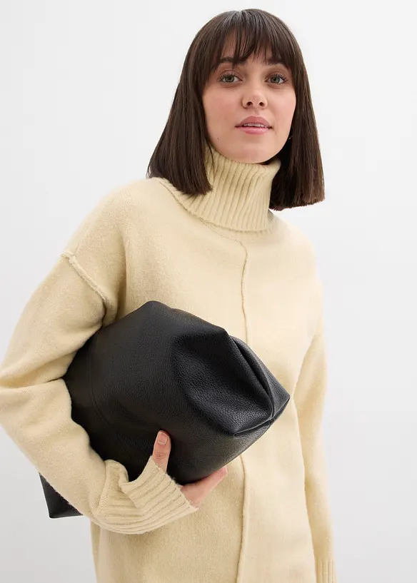 Robe en maille avec couture décorative, bonprix