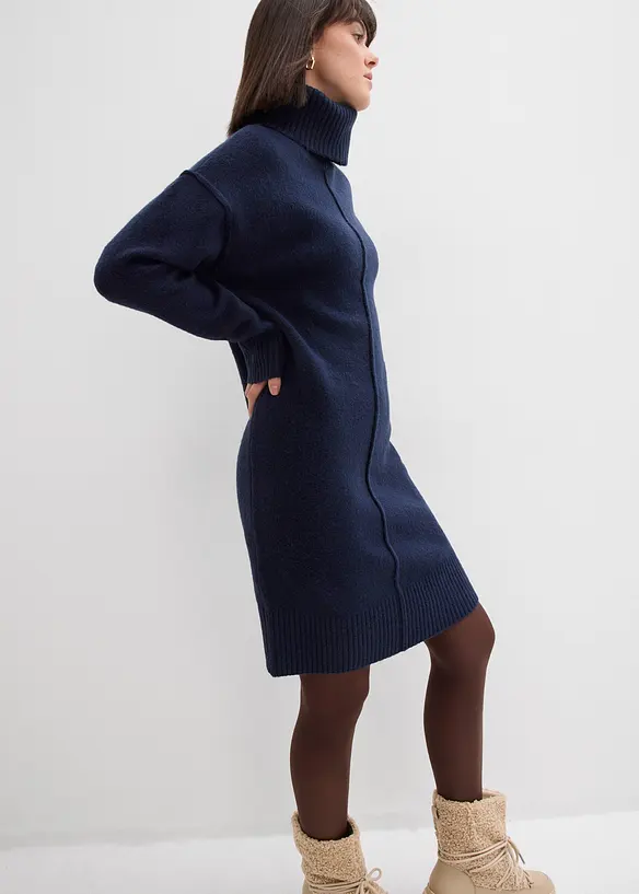 Robe en maille avec couture décorative, bonprix