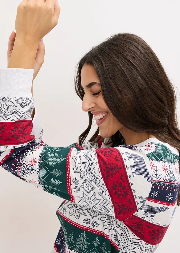 Pyjama en coton doux avec pochette cadeau, bonprix