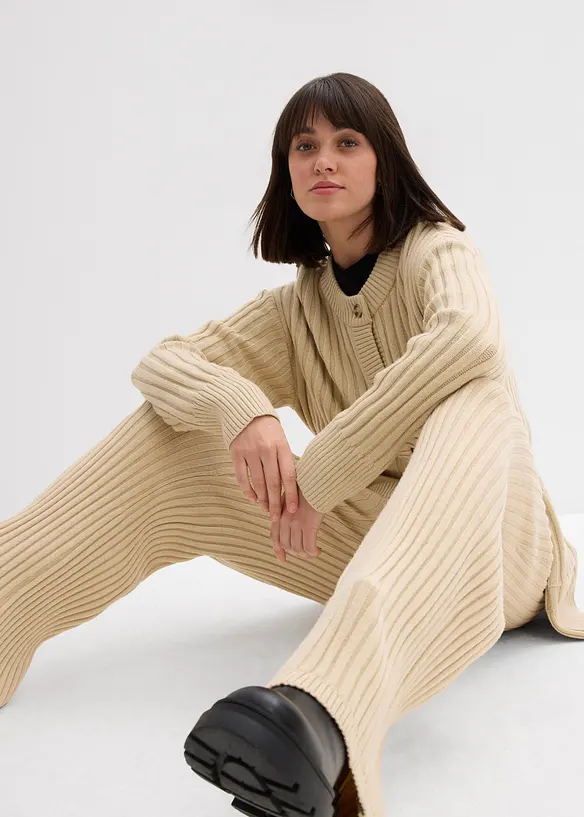 Pantalon en maille douce, bonprix