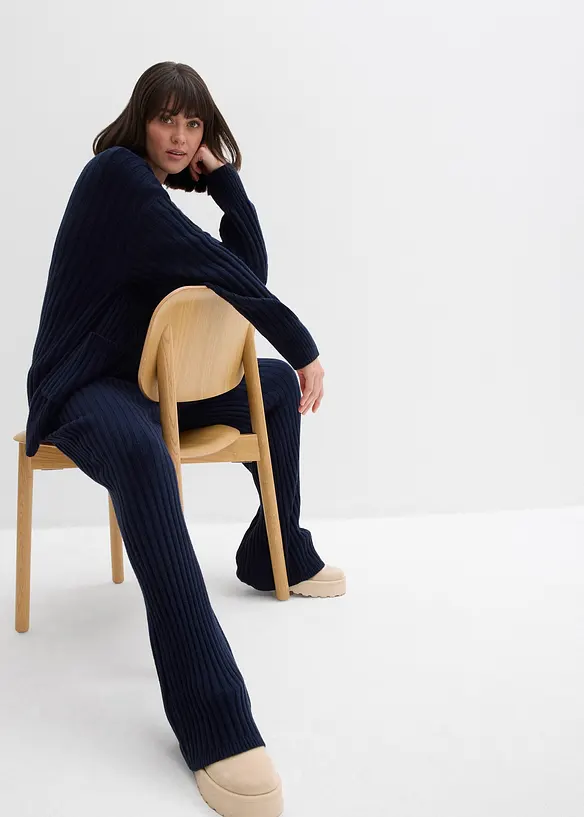 Pantalon en maille douce, bonprix