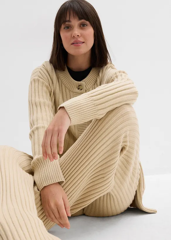 Pantalon en maille douce, bonprix