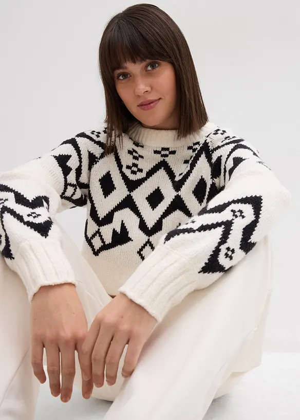 Pull norvégien oversize, bonprix