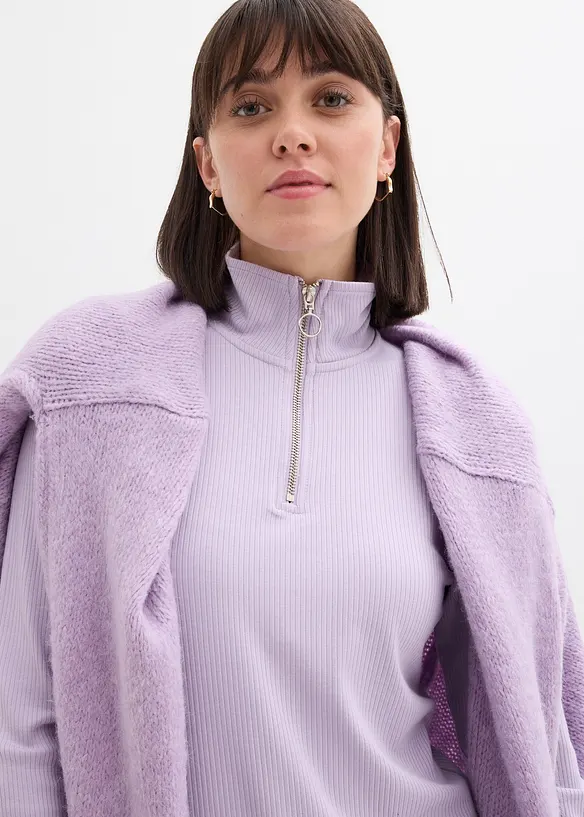 T-shirt côtelé doux, bonprix