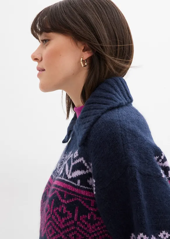 Gilet en maille à motif norvégien, bonprix