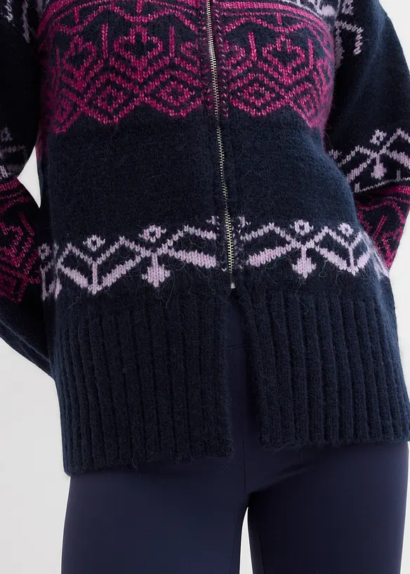 Gilet en maille à motif norvégien, bonprix