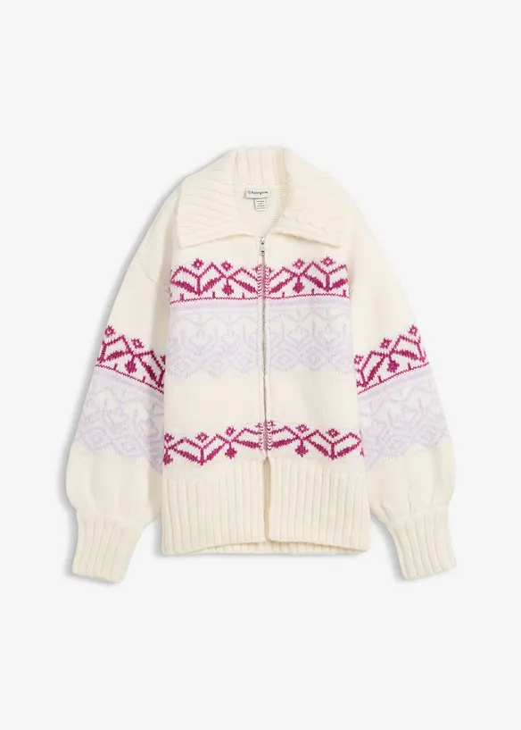 Gilet en maille &agrave; motif norv&eacute;gien, bonprix