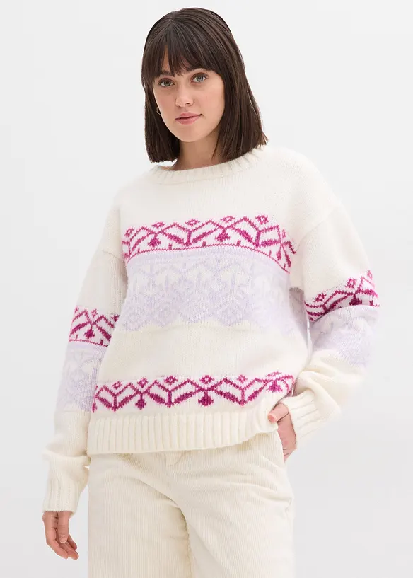 Pull à motif norvégien, bonprix