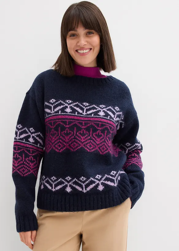 Pull à motif norvégien, bonprix
