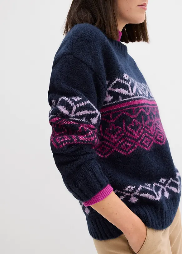 Pull à motif norvégien, bonprix