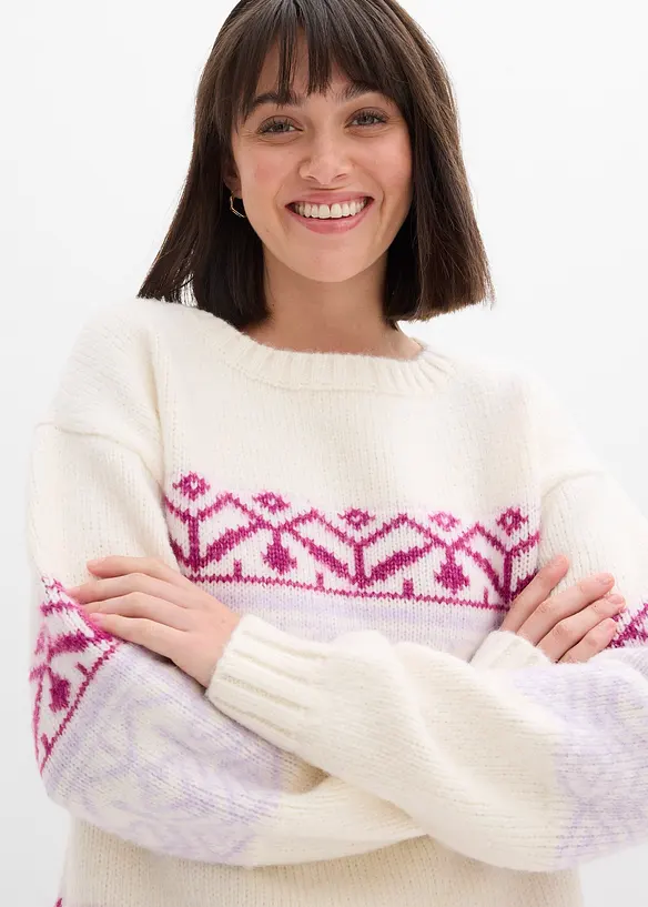 Pull à motif norvégien, bonprix