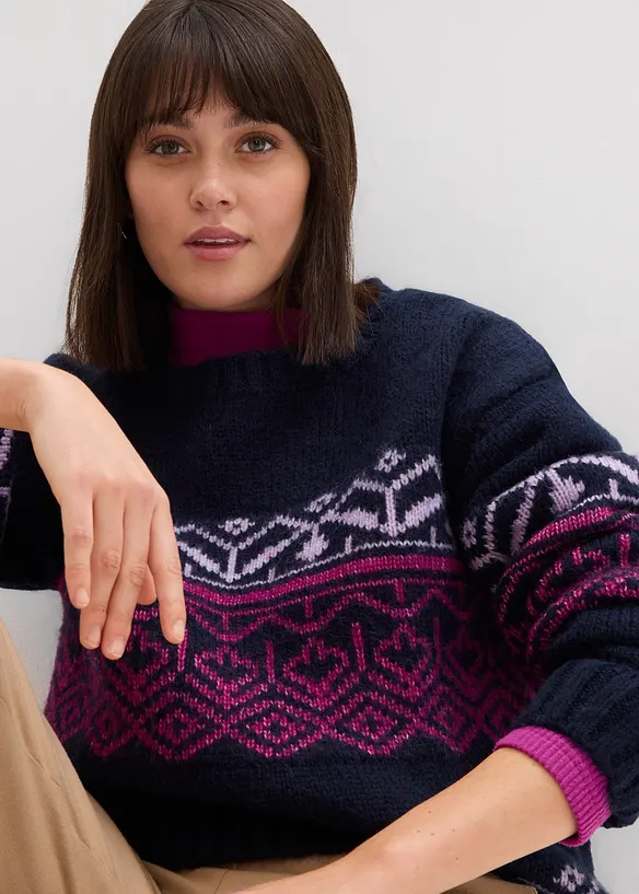 Pull à motif norvégien, bonprix