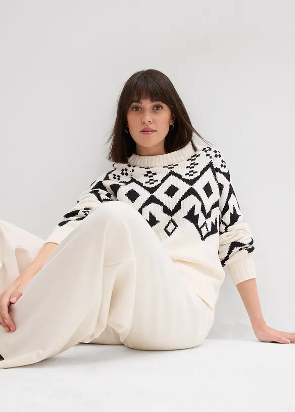 Pull norvégien oversize, bonprix