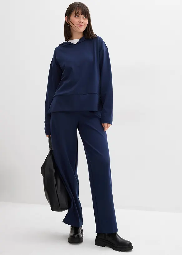 Pantalon large et confortable en Punto di Roma, bonprix