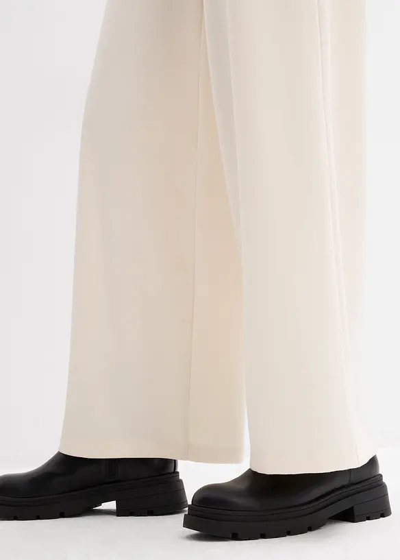 Pantalon large et confortable en Punto di Roma, bonprix