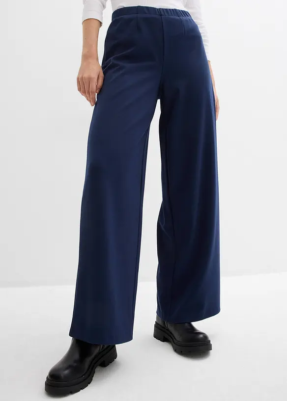 Pantalon large et confortable en Punto di Roma, bonprix