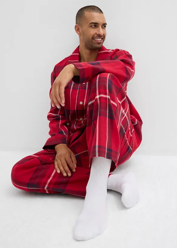 Pyjama homme en flanelle douce avec pochette cadeau, bonprix