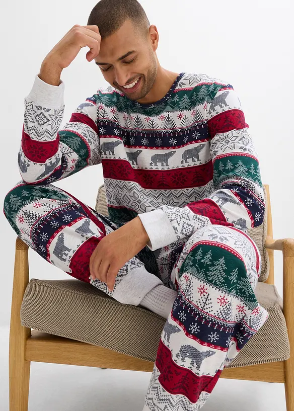 Pyjama homme 100% coton avec pochette cadeau, bonprix