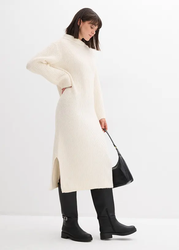 Robe en maille côtelée, bonprix