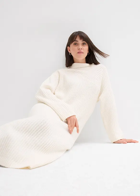 Robe en maille côtelée, bonprix