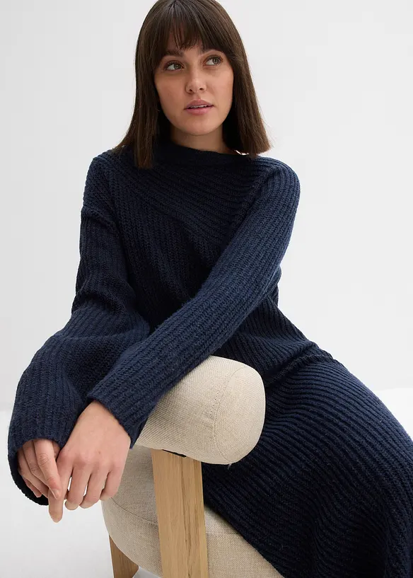 Robe en maille côtelée, bonprix