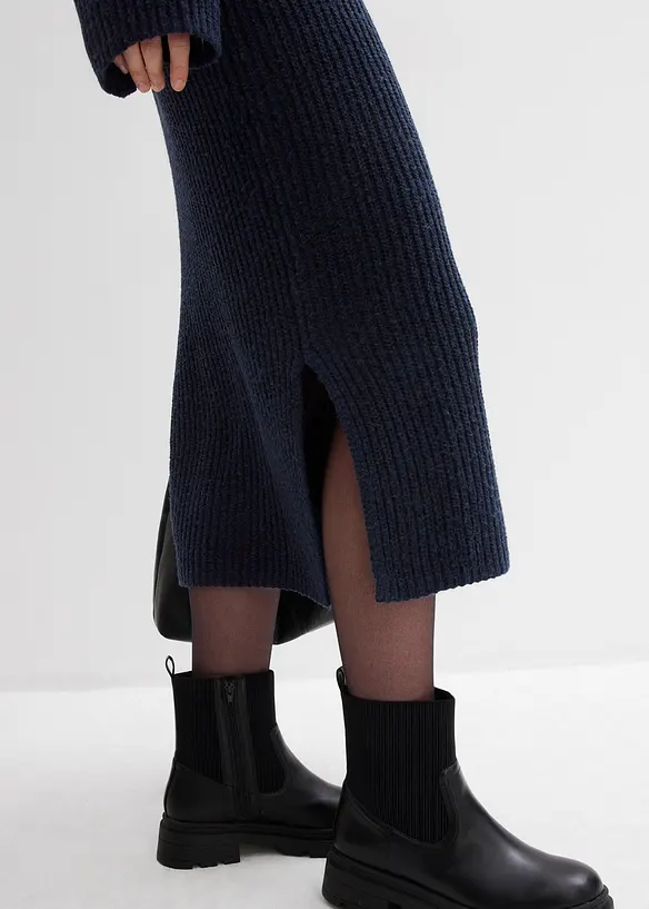 Robe en maille côtelée, bonprix