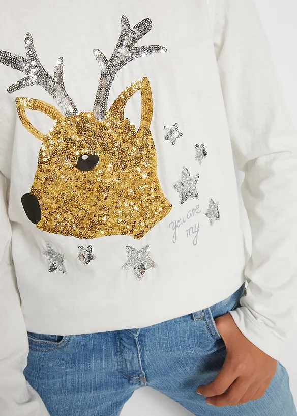 T-shirt manches longues 100% coton, bonprix