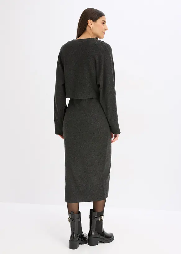 Ensemble 2 pi&egrave;ces en maille, bonprix