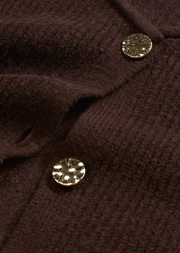 Gilet sans manches en maille à boutons décoratifs, bonprix