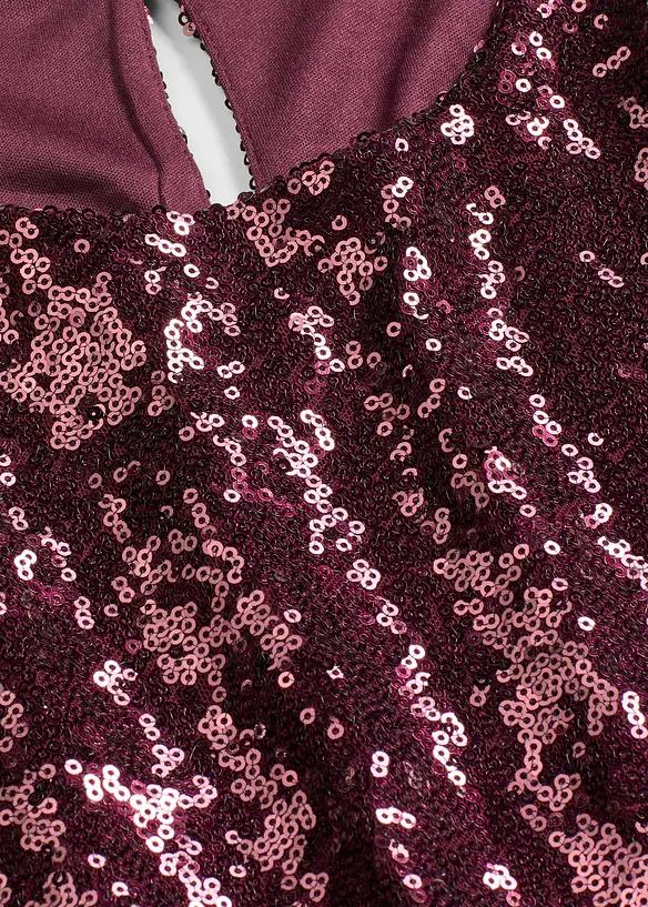 T-shirt manches longues à sequins, bonprix