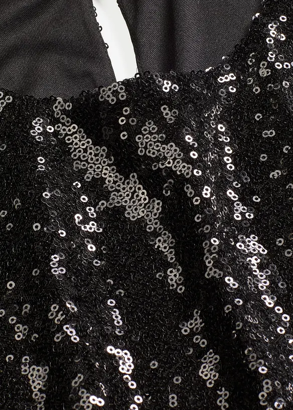 T-shirt manches longues à sequins, bonprix