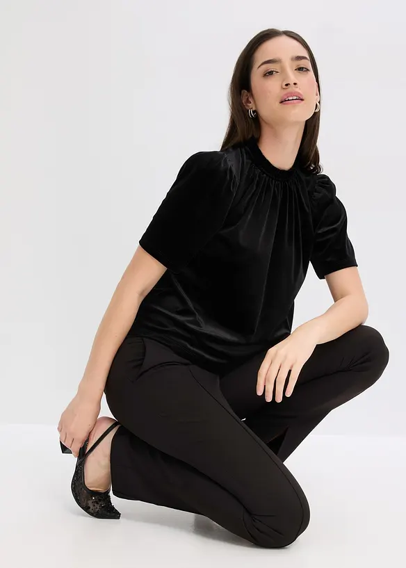 T-shirt en velours, bonprix