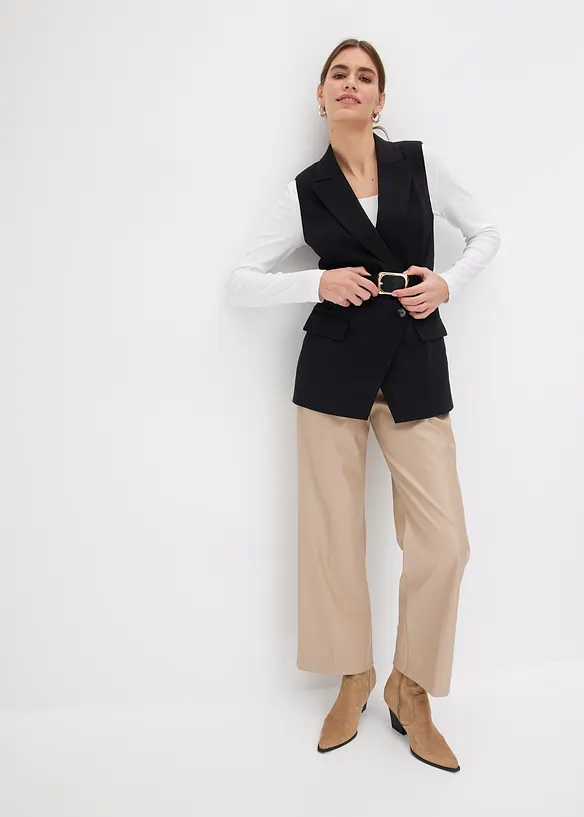 Pantalon enduit, bonprix