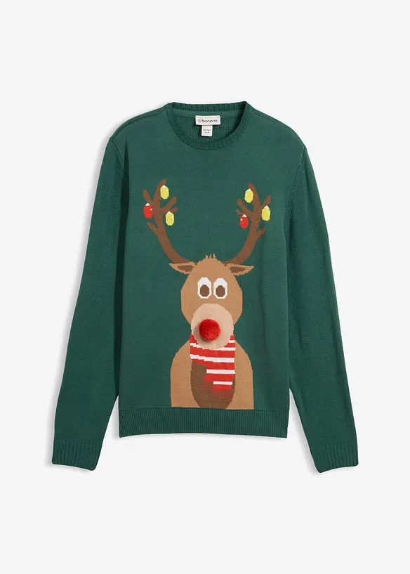 Pull avec motif de Noël, bonprix