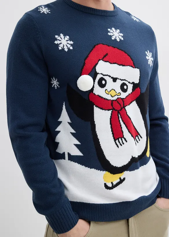 Pull avec motif de Noël, bonprix