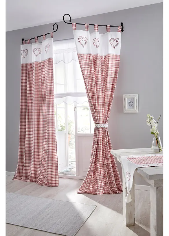 Panneau imprimé en coton avec embrasse (1 pce.), bonprix