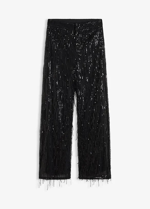 Pantalon à sequins et franges, bonprix
